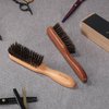 BESTOOL Hair Brush, Boar Bristle Beard Brush for Daily Beard Care, Men Brush with Handle Made of Beech Wood (Brown)