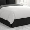 Bed Maker’s Never Lift Your Mattress Wrap Around Bed Skirt, Classic Style, Low Maintenance Wrinkle Resistant Fabric, Traditional 14 Inch Drop Length, California King, Black