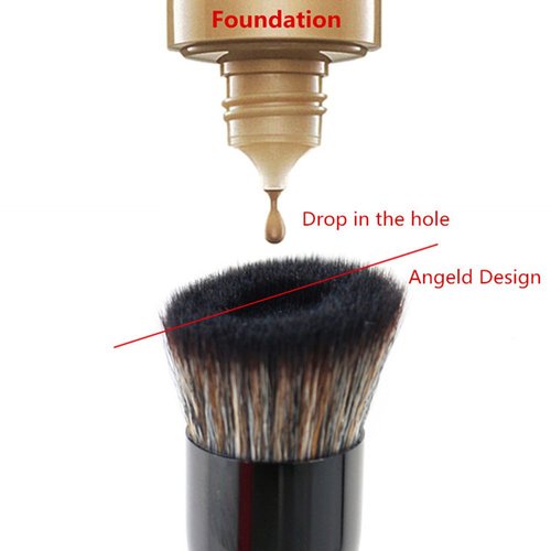 Vela.Yue Liquid Foundation Brush for Natural Flawless Look Angled Perfecting Face Makeup Brush