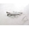 Generic Small silver metal filigree hair pin alligator clip barrette for fine thin hair (Clip quantity: 2 clips, Pattern: Barrette)