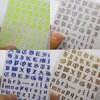 12 Sheet Letters Nail Art Sticker Adhesive Alphabet Nail Stickers Decals Manicure DIY Decoration Fingernails Tattoo Decor for Women Teen Girls Kids (Letters)