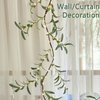 Fudios Lighted Olive Garland Battery Operated with Timer 96 LED Fairy Lights 6ft, Mantle Fireplace Vine Garland with Lights for Decoration Inside Outside Christmas Valentines Wedding
