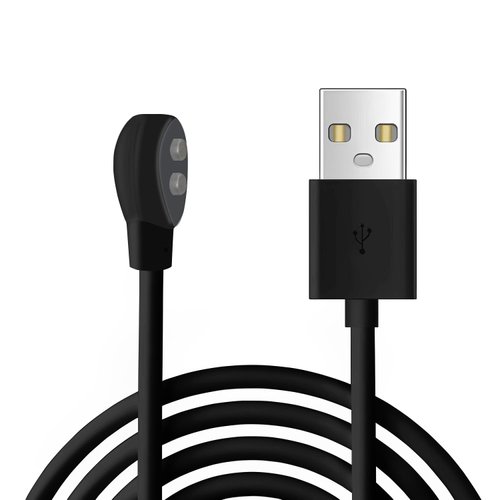 YiKaiEn 6mm Magnetic USB DC Charger Cable, 2.7ft Replacement Oval Base Charging Cord for Rechargeable Toys, Massagers, Electric Toothbrushes,Children's Watches, Dog Trainer, Facial Cleanser (Black)