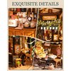 Rolife DIY Miniature House Kit 1:18 Coffe&Bar Dollhouse Diorama Model, Build Mini House Building Kit with LED Light Hobby Crafts for Adults Gift for Him Her (Tipsy Restaurant)