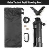 BZTAC Tactical Compact Rapid Shooting Rest Hunting Tripod Adjustable Height Rifle Shooting Tripod 360° Rotation V Yoke Holder, Durable Aluminum Construction for Target Shooting, Hunting and Outdoors