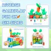 6-in-1 Montessori Carrot Toys for Ages 2-4,Carrot Harvest Game,Shape Sorting,First Birthday Gifts for 1-2 Years,Fine Motor Skill-Carrot Baby Toy for 2 3 4 Year Old Boys and Girls Birthday Gift