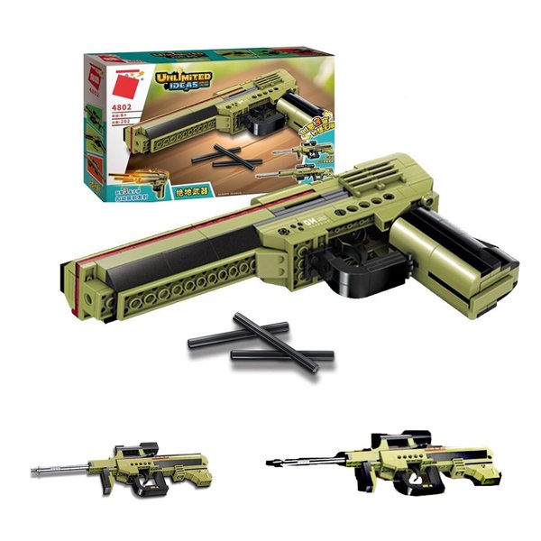 Gun Building Block, 3 in 1 Simulation Blaster Building Blocks Compatible with Lego，232 PCS Bricks Military Set Weapon Model Ideal Gift for Boys