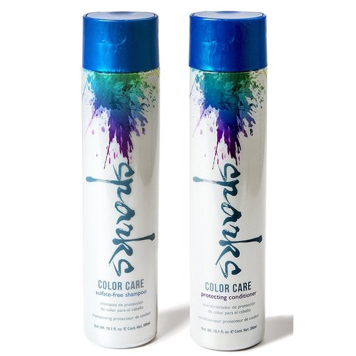 Sparks Color Care Sulfate-Free Shampoo & Protecting Conditioner - Rich in Botanicals, Nourishes, and Prevents Hair Breakage - Treated Hair Bundle Pack