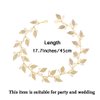 JONKY Leaf Hair Vine Pearl Hair Piece Gold Hair Accessory Bridal Headband Wedding Headpiece for Bride and Bridesmaid（Gold）