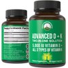 Peak Performance Advanced Vitamin D 5000 IU with All 3 Types of Vitamin K Vitamin D3 and Vitamin K2, K1, MK-7 (MK7), MK4 Supplement. 60 Small and Easy to Swallow Vegetable Pills (5000 IU)