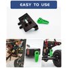 HOPLEX RC Servo Mount Bracket and Mini Servo Arm Green for ES08MA II Servo Upgrade Parts for Axial SCX24 RC Car Crawler