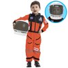 Spooktacular Creations Astronaut Costume with Helmet, Space Suit for Kids and Toddler with Movable Visor Helmet, Kids Astronaut Costume for Halloween Costumes Party Favor Supplies Orange S