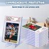 6 PCS Card Case Holder for Trading Cards, Acrylic Graded Card Slab Baseball Card Sleeves with Label Position Fit for MTG TCG and Sport Cards Storage and Display