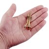 Dselvgvu Copper Miniature Trumpet with Stand and Case Mini Musical Instrument Mini Trumpet Miniature Dollhouse Model Christmas Ornament (2.36"x0.79")