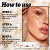 Easilydays 4 Styles Glitter Freckles Face Tattoo, Gold Makeup Patches Face Glitter Freckles, Faux Freckles Waterproof Temporary Tattoos, Cheer Glitter for Parties Makeup Cosplay Festival Accessories