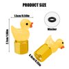 GOOTHX Tire Valve Stem Cap, 4 pcs Glow-in-The-Dark Cute Duckling Tire Valve Cap, Universal for Cars, Motorcycles, Trucks, and Bicycles.(Yellow)