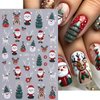 Christmas Nail Art Stickers Decals Santa Xmas Tree 5D Embossed Christmas Nail Decals 4PCS Elk Glove Snowflake Cookie Man 3D Self-Adhesive Christmas Stickers for Nails Manicure Nail Art Decorations