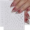 10 Sheets Heart Star Nail Art Stickers Glitter Silver Nail Decals 3D Self-Adhesive Nail Stickers Metallic Silver Star Acrylic Nails Stickers Decals Star Nail Art Supplies for Women Manicure Decoration