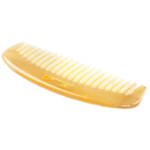 Wide Tooth Hair Comb - Breezelike Detangling Comb for Hair & Beard - No Static Natural Sheep Horn Comb for Women and Men