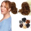 MARYLING Comb Clip Drawstring Wavy Ponytail Hair Extensions Short Ponytail Extension Soft Synthetic Thick Clip on Pony Tails Hairpieces for Women (30#)…