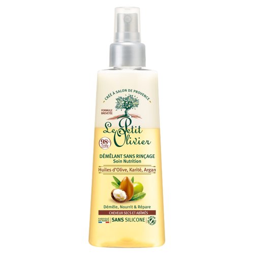 Le Petit Olivier Nutrition No Rinse Hair Detangler - Olive, Shea, Argan Oils - Detangles and Repa...