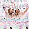 99 Pcs Birthday Party Decorations,Birthday Party Supplies, Disposable Tableware set Include Banner,Tablecloth, Hanging Swirls, Birthday Plates and Forks, Napkins, Serves 24 Guests