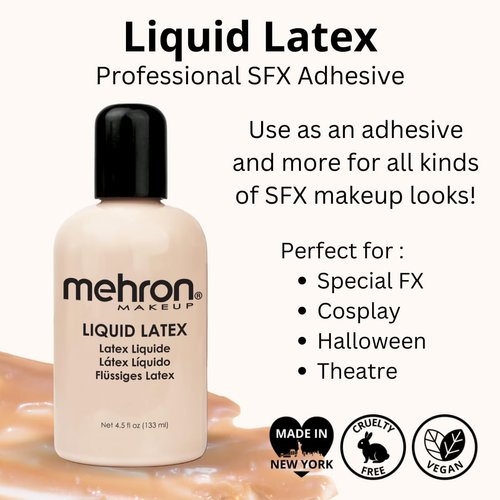 Mehron Makeup Liquid Latex (4.5 oz) (Light Flesh)