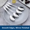 Stainless Steel Serving Spoons, E-far 4-Piece Metal Solid Spoons Hostess Serving Utensils Tablespoons Set for Catering Buffet Party Kitchen Restaurant, Dishwasher Safe