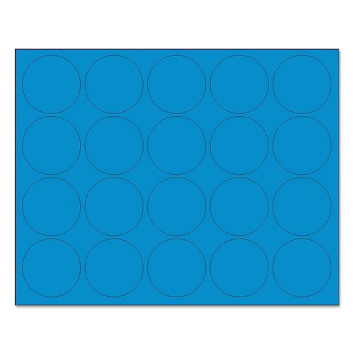MasterVision Interchangeable Magnetic Board Accessories, Circles, 0.75" Diameter, Blue, 20/Pack