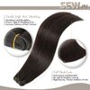 Jerriess Sew in Hair Extensions Real Human hair, Silky Soft &Shiny Double Drawn Weft Hair Extensions human hair, Thick ends &Tangle Free Human hair extensions sew in, 100g Straight Dark Brown, 20 inch