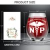 AGMDESIGN Funny Two Sided Good Day Bad Day Don't Even Ask NP Nurse Practitioner Wine Glass, Gift for Doctor, Medicine, Assistant, Physician, Nurse, Students, Graduation Gifts for Men Women