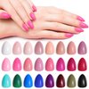 Short Almond Press On Nails - 576 Pcs Fake Nails with Nail Glue,Soft Gel Full Cover Acrylic False Nail Art,24 Color Stick On Nails With Four (6g) Nail Glue for Nail DIY