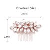 Catery Crystal Bridal Hair Comb Rose Gold Wedding Hair Piece Rhinestone Bride Hair Accessories for Women and Girls