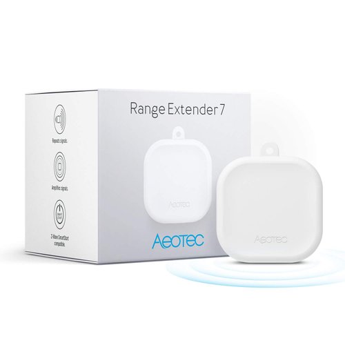 Z-Wave Hub Range Extender - Aeotec Range Extender 7 - Improves Performance and Range of Your Z-Wave Hub - SmartThings, Hubitat, Alarm.com, Ring, and More - Gen7 (One Pack)