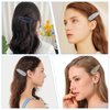 Gjinxi 6PCS Rhinestone Snap Hair Clips, Shining Crystal Hair Barrettes for Women and Girls, Silver/Gold/Blue Bling Hair Pins, Glittering Hair Accessories for Party Wedding Daily Hair Decorative