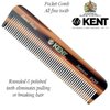 Kent Grooming Kit: Beard and Mustache Combs, Fine Pocket Comb, Hair Brush, Made in England for Travel and Home Care
