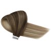 Ve Sunny Tape in Hair Extensions Human Hair Ombre Blonde Hair Extensions Tape in Real Human Hair Dark Brown Ombre Golden Blonde Mix Platinum Blonde Tape Extensions Human Harr Ombre 10pcs 20g 12inch