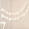 Myhiju 2 Packs Daisy Boho Banner Party Decorations,Groovy Party Favors White Daisy Decor Spring Flower Garland Daisy Paper Cutouts for Indoor Outdoor Girls Shower Birthday Party Supplies
