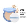 Mallofusa Matte Face Makeup Loose Powder Fine Silk Texture Honey Powder Fixed Makeup Powder Soft Light Water Proofing (#2) Natural Begie