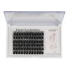 Bodermincer 72pcs Wide Cluster 3D Effect Glue Bonded Mink Super Cluster Eyelash Home Eyelash Extension Eyelashes D Curl Individual Lashes Makeup (16mm)