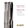 Kent 16T Fine and Wide Tooth Comb - Beard, Hair, Mustache, and Detangling Comb for Men and Women