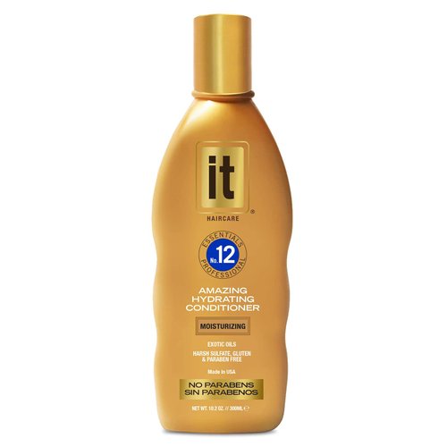 IT Essentials No. 12 Amazing Hydrating Conditioner Professional-Grade for All Hair Types Infused with Abyssinian Oil and Sunflower Oil to Repair Damaged Hair & Control Frizz - Strengthens Hair & Spilt Ends