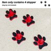 HOMDSG Dog Toy Holder Stopper Compatible with Classic Sizes X-S to XX-L, Only Plastic Paw Plug Included, Red, 4 Pack