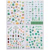 JMEOWIO 3D Embossed St Patricks Day Nail Art Stickers Decals Self-Adhesive Pegatinas Uñas 5D Green Clover Gold Hat Nail Supplies Nail Art Design Decoration Accessories 4 Sheets