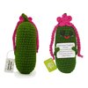 KALAWALK Funny Crochet Pickles 1 Pcs with Affirmations Cards for Inspirational Novelty Good Luck Gift and Party Decorations (KK-CKD04- REDCUM)