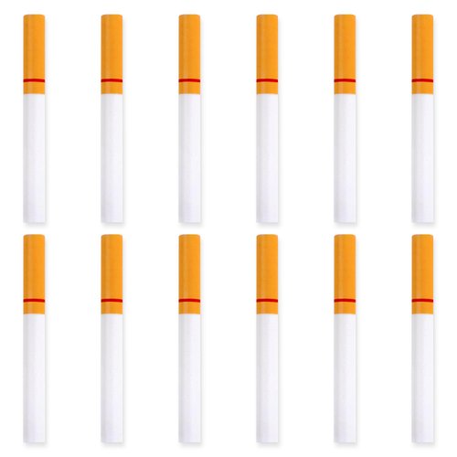 FXMHEHBB 12 Pcs Fake Puff Cigarettes, 3 Inch Prop Cigarettes Fake Cigarette for Prank Gift Novelty Toy Movie and Costume Accessory