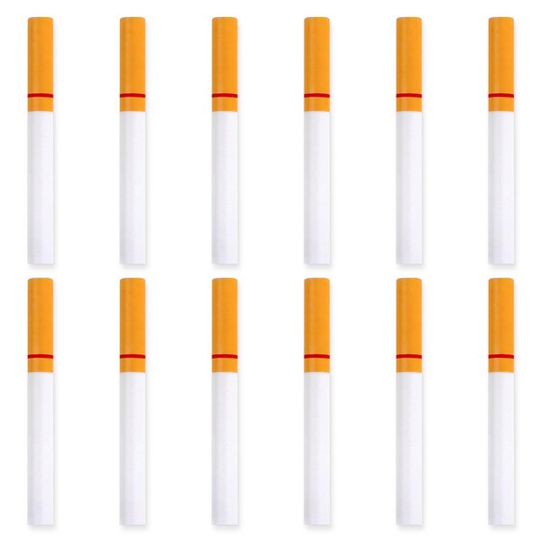 FXMHEHBB 12 Pcs Fake Puff Cigarettes, 3 Inch Prop Cigarettes Fake Cigarette for Prank Gift Novelty Toy Movie and Costume Accessory