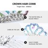 Minkissy 4Pcs Princess Crown Comb Mini Tiara Hair Comb Shiny Rhinestone Tiara for Girls Hair Dectoration