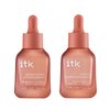 ITK Skincare 2-Part Face Serum Set for Brightening Skin, Correcting Dark Spots + Reducing Fine Lines - Vitamin C AM Face Serum with Light Niacinamide + Clarifying Peptides PM Face Serum with Bakuchiol