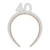 ANBALA 40th Birthday Headband 40th Birthday Decorations Pearl Headbands 40th birthday Rhinestone Headband 40th Birthday Gifts Fabulous Hairband for Her